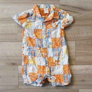 Gymboree By The Seashore Patchwork Shortie One-PieceSize 18-24 Months (G)